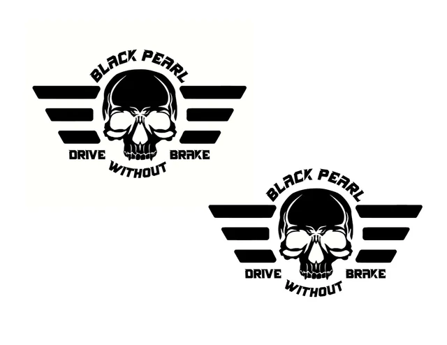 1 x Adesivo Black Pearl Perla Nera Sticker Adesivo Auto