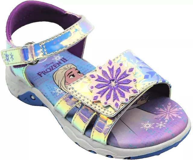 DISNEY FROZEN II ANNA ELSA Girls Adjustable Sandals Toddler's Sz. 8, 9 or 10 NWT