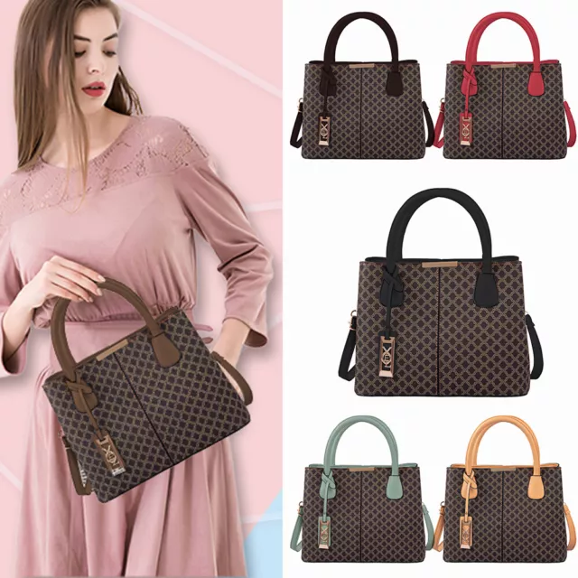 Women Lady Leather PU Handbags Messenger Shoulder Bags Tote Retro Satchel Purse