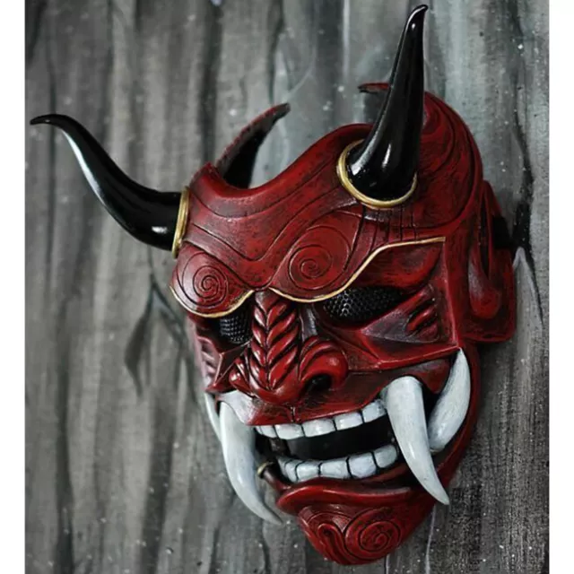 3D Devil Mask Hannya Demon Oni Samurai Kabuki Cosplay Fancy Dress Party Props