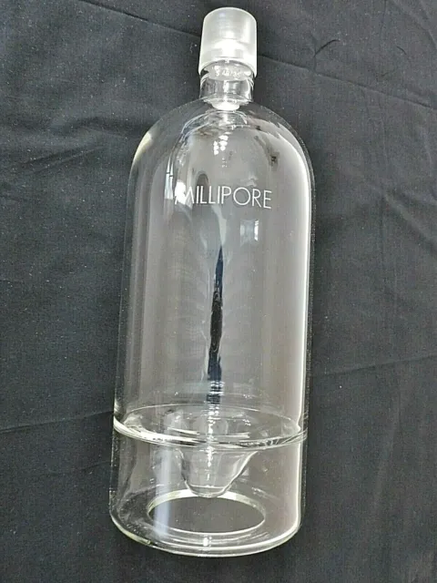 MILLIPORE XX1604705 2L Glass Vacuum Receiving Flask with Conical Bottom LOT OF 2