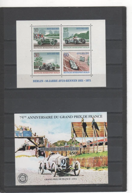 Autorennen history Grand Prix de France + Avusrennen 2 Blocks postfrisch