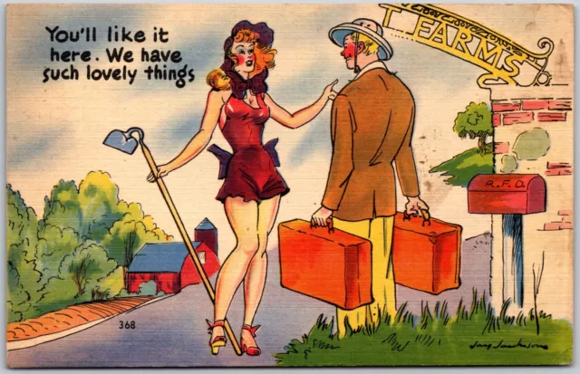 You'll Like It Here. We Have Such Lovely Things, Comic - Postcard