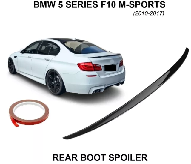 For Bmw 5 Series Gloss Black F10 M-Sports Rear Trunk Lid Lip Boot Spoiler 10-16