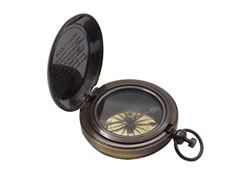 Antique Brass Compass,Pocket Compass, Outdoor Compass,Camping Compass, Hiking Cn