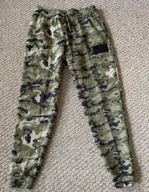 UNDER ARMOUR PROJECT Rock Mens NEW 1373583-289 Camo Fleece Pant Joggers ...