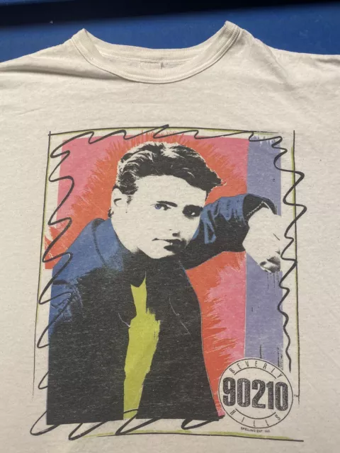 Vintage BRANDON Beverly Hills 90210 Large 23” Pit2pit Promo Shirt Jason Priestly