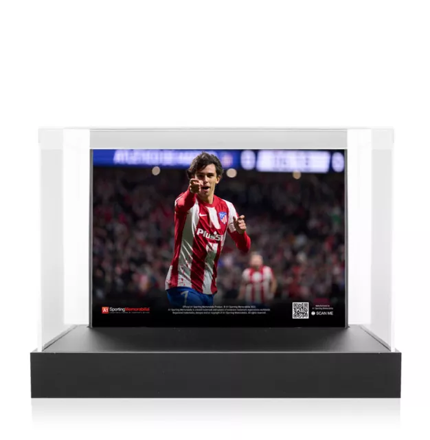 Joao Felix Signed Adidas Copa Boot - Grey - In Acrylic Photo Display Case 3