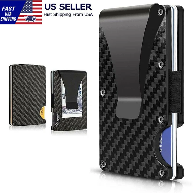 Men RFID Blocking Slim Money Clip Wallet Credit Card ID Holder Thin Minimalist