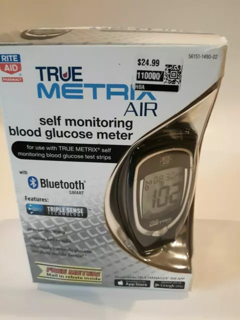 Medidor de glucosa en sangre autocontrol True Metrix aire BLUETOOTH NUEVO SELLADO