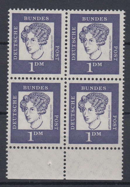Bund 361y 4er Block mit Unterrand Bedeutende Deutsche 1 DM postfrisch