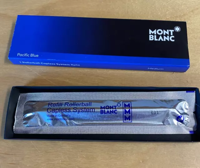 MONTBLANC Refill Rollerball Capless M 1 Pacific Blue, Brand New Genuine in Box