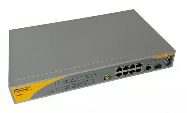 Allied Telesyn AT-8000/8POE 10/100TX Ethernet Port Switch mit 8 Ports