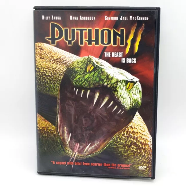 PYTHON II BEAST is Back DVD Billy Zabka Dana Ashbrook Blockbuster Case ...