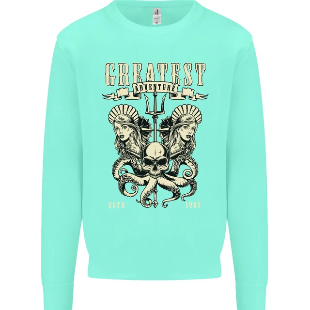 Felpa maglione Trident Skull Scuba Diving Polpo Cthulhu 6