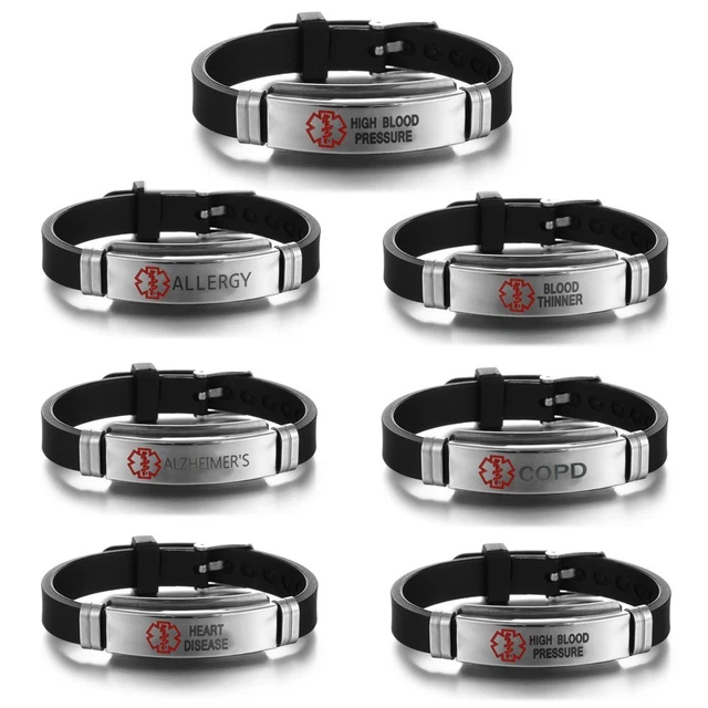 Bracciali diabete per avvertenze mediche botto epilessia Alzheimer