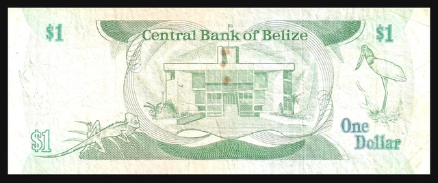 🇧🇿 BELIZE $ 1 DOLLARS 1987 P- 46c  * QE II *** 2