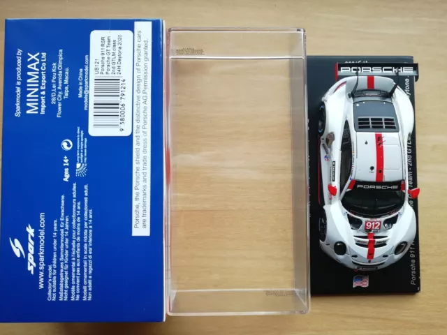 Spark US121 Porsche 911 991-2 RSR TEAM PORSCHE GT 24h DAYTONA 2020 1:43 OVP