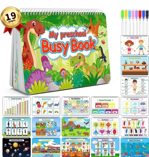 My Preschool Busy Book, Learning Activities For Toddlers Sensory Toys Montessori