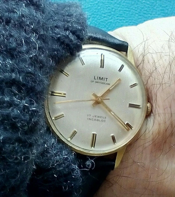 VINTAGE LIMIT OF Switzerland Mens 17 Jewels Manual Big Size