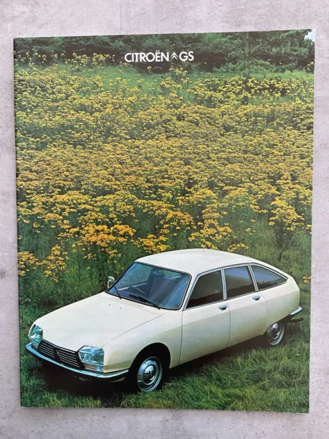 Citroen GS UK Markt Auto Verkaufsbroschüre - September 1978