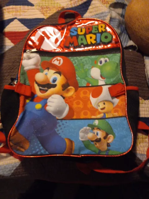 Super Mario Brothers Backpack With Mario And Luigi Childrens Characters Backpack