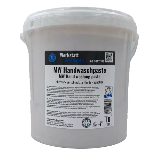 MW Handwaschpaste Seife Reiniger Reinigungscreme Sandfrei Eimer 10L Handreiniger