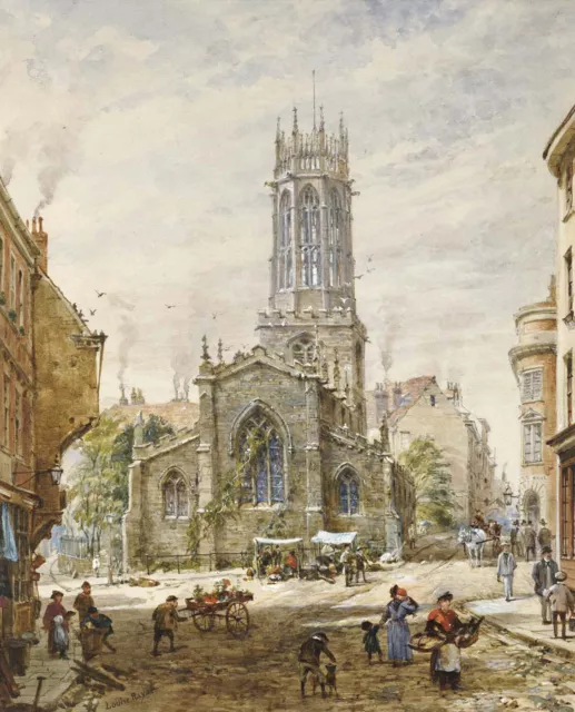 Louise Rayner "All Saints Pavement, York" british religious victorian Blue Art