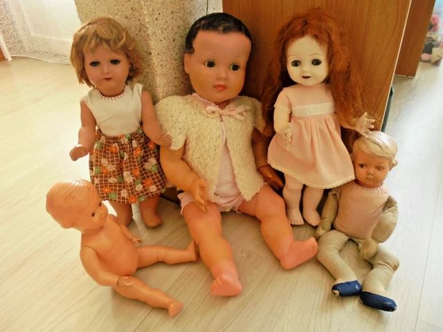 POUPÉE ANCIENNE : LOT DE BAIGNEURS CONVERT ET PETITCOLLIN ANCIENS EN CELLULOÏD