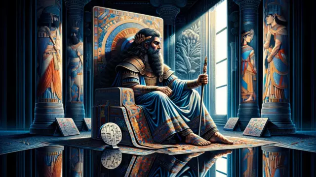 Plaque métal  roi sumerien Gilgamesh   30 X 20 CM