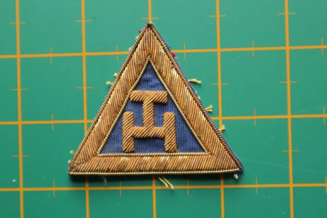 Antico Massonico Regalia Reale Arco Triple Tau Grembiule Distintivo