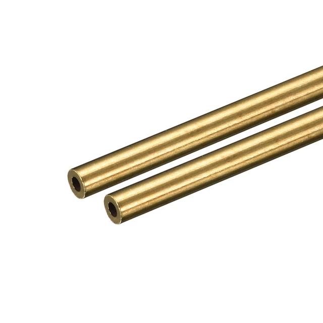 Tubo rotondo ottone 4 mm OD 1 mm spessore parete 250 mm lunghezza tubo 2 pz