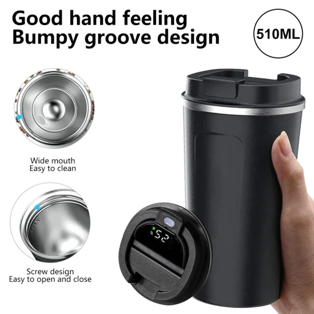 Stainless Steel Coffee Mug 510ml Thermos Vacuum Insulated Car Coffee Cup Travel