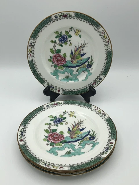 4 Crown Staffordshire Rock Bird Bone China 7 7/8” Dessert/Salad Plates England