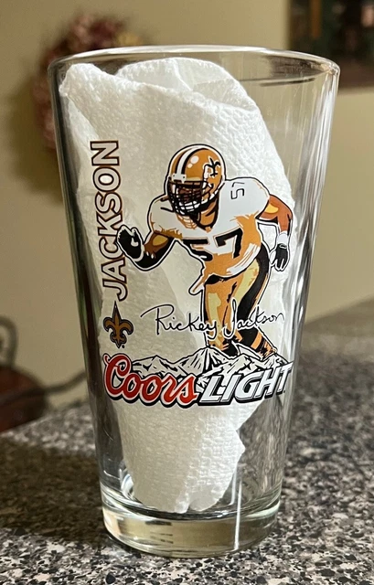 Rickey Jackson New Orleans Saints NFL Football Coors Light Pint Glass
