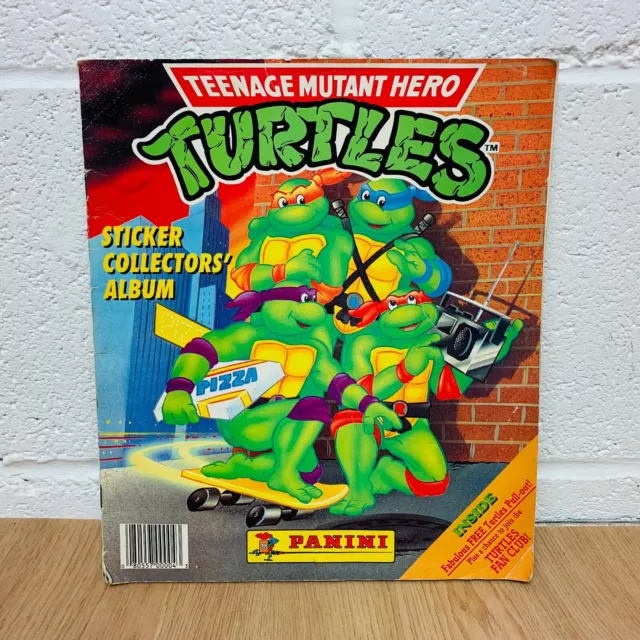 Vintage Teenage Mutant Hero Turtles TMNT Panini Sticker Collectors' Album Rare