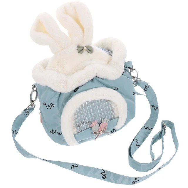 Bolsa transpirable para hámster, bolsa para animales con correa, portátil