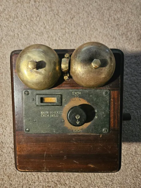 Wooden Vintage Telephone  Line Switching/Testing Unit