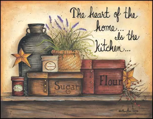 Art Print, Framed or Plaque by Mary Ann June - The Heart of the Home - MARY333
