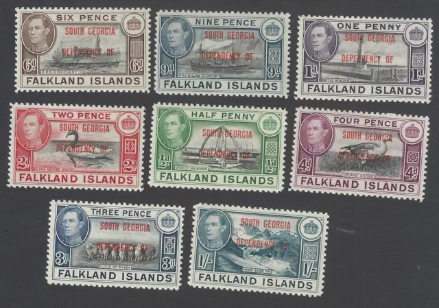 AOP Falkland islands Dependencies South Georgia #3L1-3L8 1944 set of 8 MNH