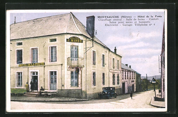 CPA Montsauche, Hotel de la Poste