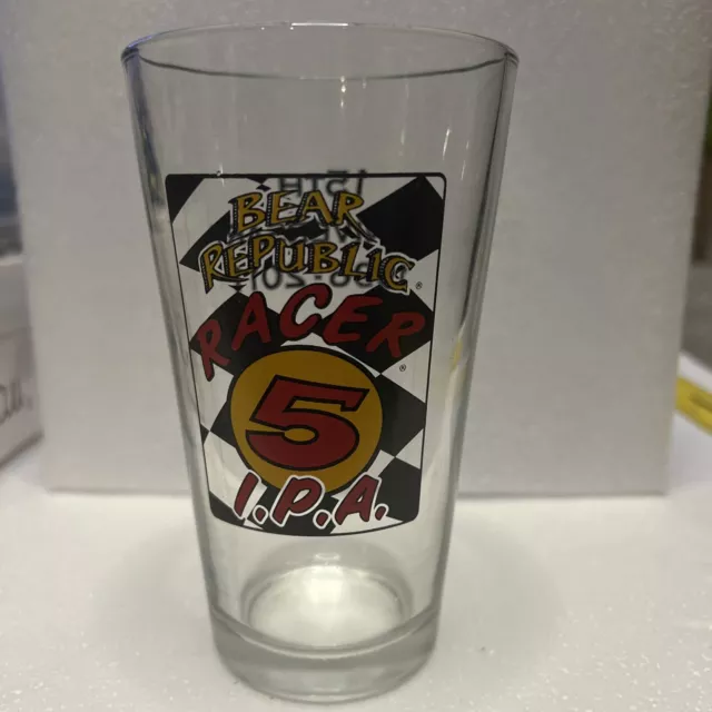 New BEAR REPUBLIC Racer 5 IPA Pint Beer Glass Barware 16 oz