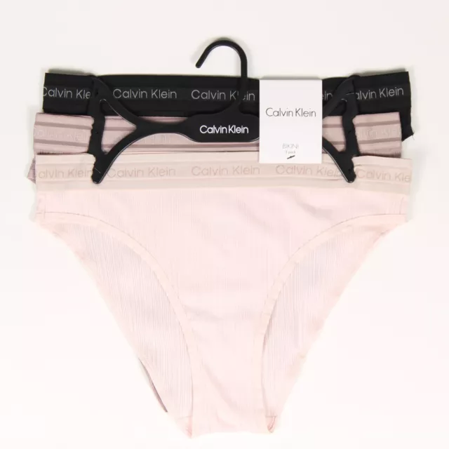 Women's Calvin Klein Cheeky String Bikini 3-Pack QP2942X-680 Pink/Purple/Black