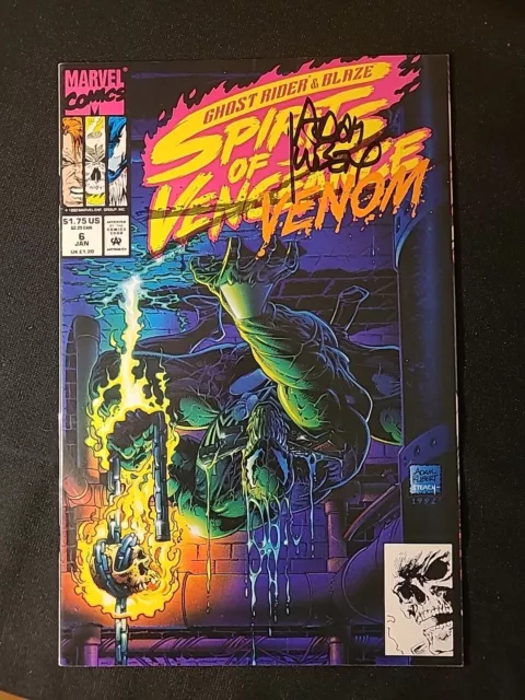 Ghost Rider Blaze Spirits Of Vengeance # 6 (Jan 1993,Autograph) Venom Cove