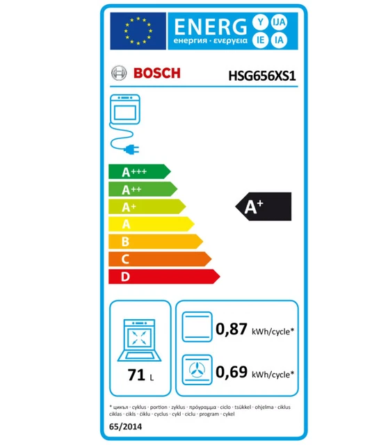 Bosch Four intégrable combi vapeur 71l 60cm a+ ecoclean inox 8