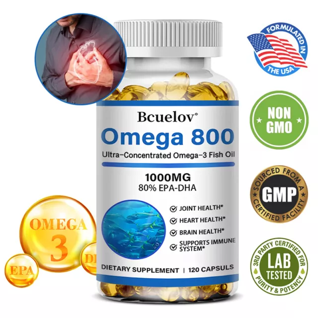 Omega 3 Fish Oil 1000 mg DHA Essential Fatty Acid