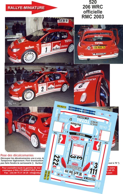 Peugeot 206 WRC – Gronholm – Rallye Argentine 2003 – AUTOart 80356 – Échelle 1:18