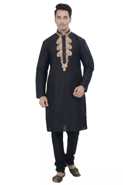 Men's Ethnic Indian Bollywood Design Kurta Sherwani 2pc Suit (Worldwide Postage)