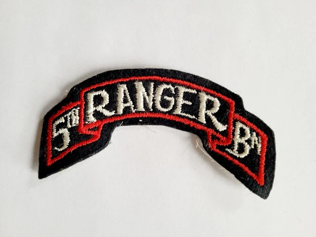 WW2 US ARMY 5th Ranger Battalion Tab Scroll Arch Patch Insignia ...