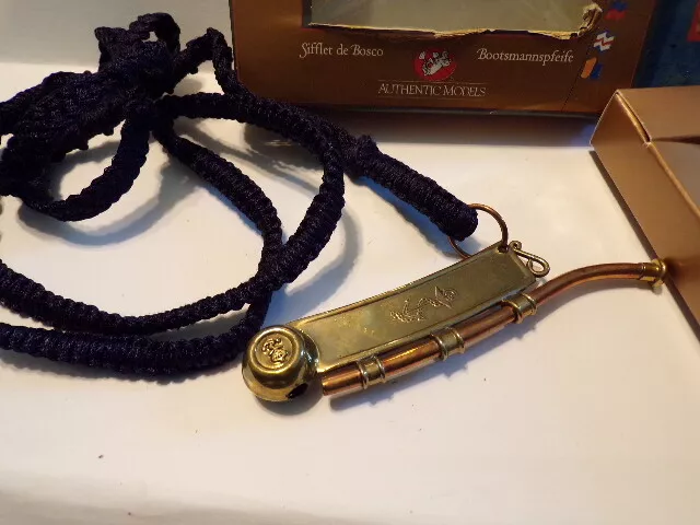 Nautical Maritime Brass/Copper Boatswain's Call Sifflet de Bosco Authentic Model 2